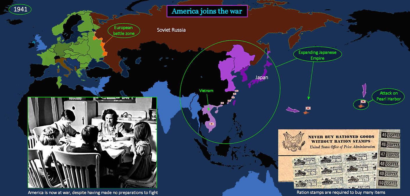 Japanese invasion of the Pacific, 1941 map
